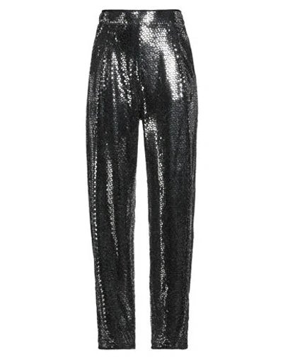 Forte Forte Forte_forte Woman Pants Silver Size 00 Polyamide, Metallic Fiber, Elastane In Black