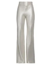Forte Forte Forte_forte Woman Pants Silver Size 1 Cotton, Viscose, Metallic Polyester, Cupro In Silver