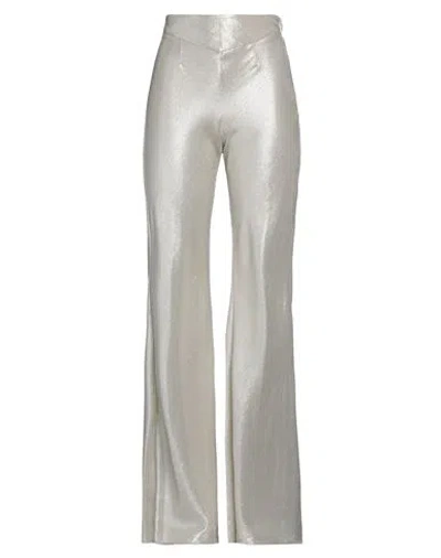Forte Forte Forte_forte Woman Pants Silver Size 1 Cotton, Viscose, Metallic Polyester, Cupro