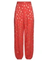 Forte Forte Forte_forte Woman Pants Tomato Red Size 0 Viscose, Metallic Polyester, Polyester In Red