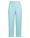 Forte Forte Forte_forte Woman Pants Turquoise Size 3 Linen, Cotton, Acrylic In Blue