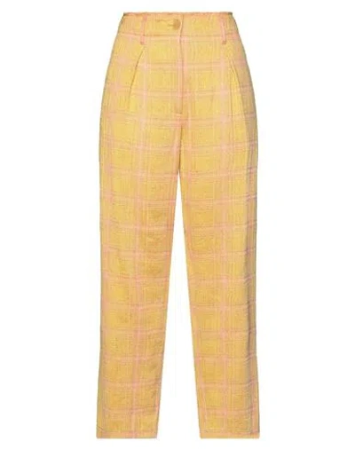 Forte Forte Forte_forte Woman Pants Yellow Size 00 Cotton, Linen, Polyamide