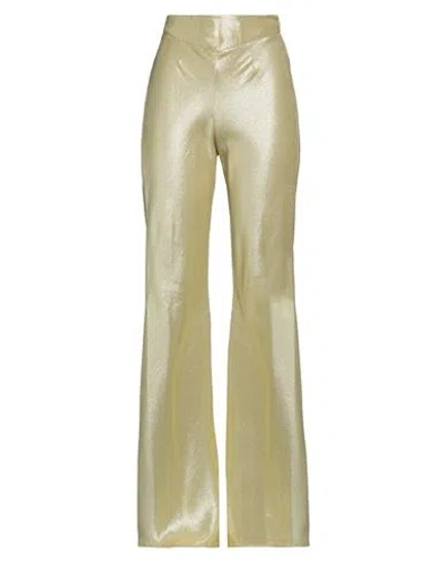 Forte Forte Forte_forte Woman Pants Yellow Size 00 Cotton, Viscose, Metallic Polyester, Cupro