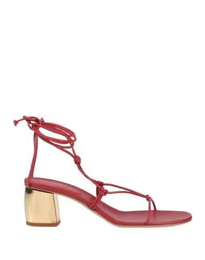 Forte Forte Forte_forte Woman Sandals Brick Size 11 Leather In Burgundy