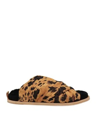 Forte Forte Forte_forte Woman Sandals Marigold Size 8 Textile Fibers In Animal Print