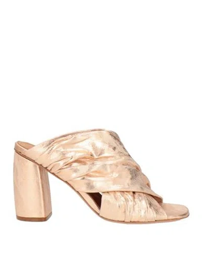 Forte Forte Forte_forte Heeled Laminated Leather Crossed Sandals Shoes In Beige