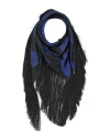 Forte Forte Forte_forte Woman Scarf Blue Size - Polyester In Black