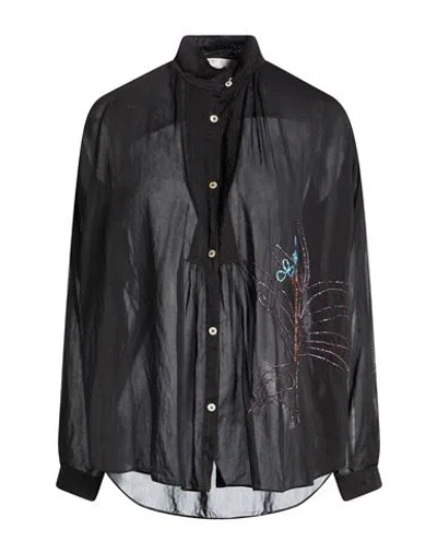 Forte Forte Forte_forte Woman Shirt Black Size 0 Cotton, Silk