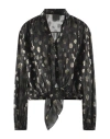 Forte Forte Forte_forte Woman Shirt Black Size 4 Viscose, Metallic Polyester In Black