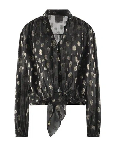 Forte Forte Forte_forte Woman Shirt Black Size 4 Viscose, Metallic Polyester