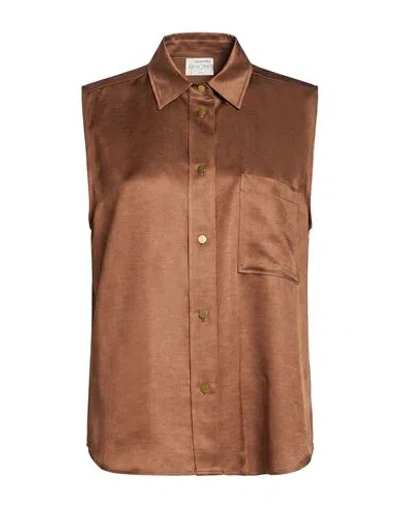Forte Forte Forte_forte Woman Shirt Brown Size 2 Viscose, Wool