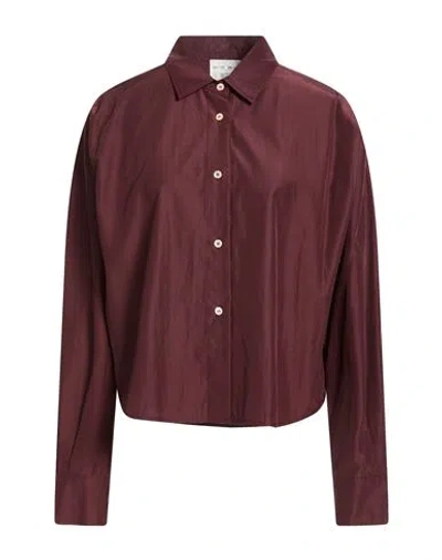 Forte Forte Forte_forte Woman Shirt Chocolate Brown Size 3 Polyester, Cotton In Burgundy