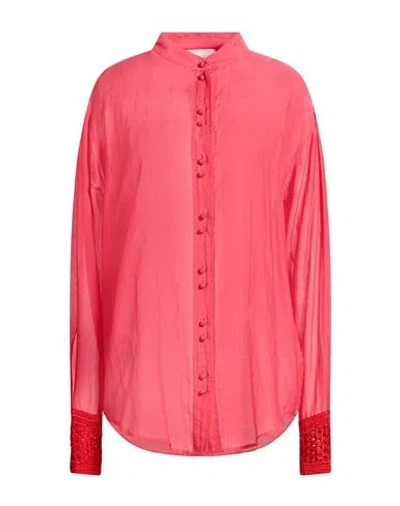 Forte Forte Forte_forte Woman Shirt Coral Size 3 Cotton, Silk, Viscose In Red