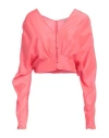 Forte Forte Forte_forte Woman Shirt Coral Size 3 Silk In Pink