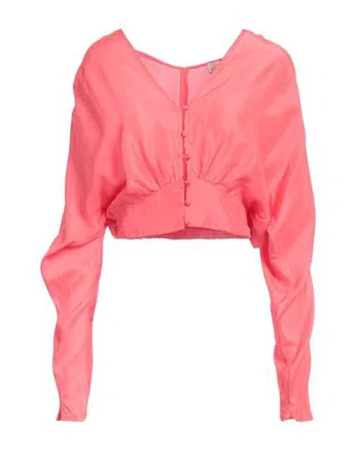 Forte Forte Forte_forte Woman Shirt Coral Size 3 Silk In Pink