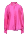 Forte Forte Forte_forte Woman Shirt Fuchsia Size 2 Silk, Polyamide In Pink