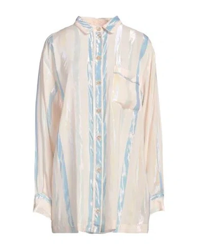Forte Forte Forte_forte Woman Shirt Light Pink Size 2 Viscose, Silk, Polyester In Animal Print