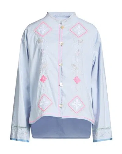 Forte Forte Forte_forte Woman Shirt Lilac Size 2 Cotton, Glass In Blue