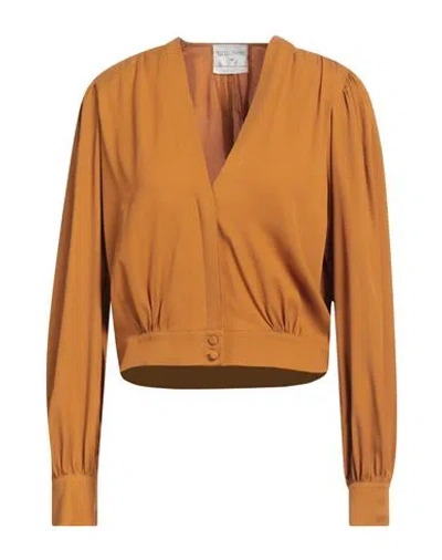 Forte Forte Forte_forte Woman Shirt Marigold Size 3 Acetate, Silk In Orange