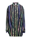 Forte Forte Forte_forte Woman Shirt Midnight Blue Size 3 Viscose, Silk, Polyester In Blue