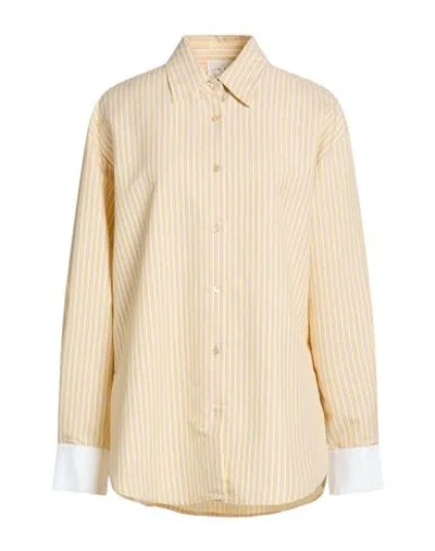 Forte Forte Forte_forte Woman Shirt Pastel Yellow Size 3 Cotton, Polyester In Multi
