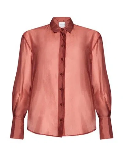 Forte Forte Forte_forte Woman Shirt Rust Size 1 Cupro, Polyester In Red