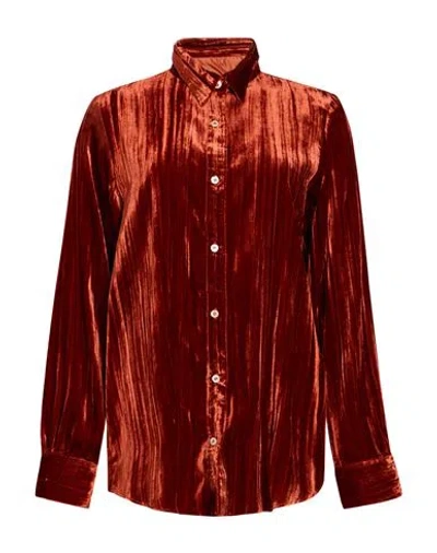 Forte Forte Forte_forte Woman Shirt Rust Size 2 Viscose, Polyamide In Red