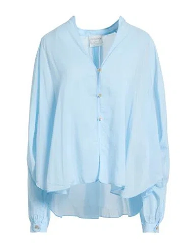 Forte Forte Forte_forte Woman Shirt Sky Blue Size 3 Cotton, Silk