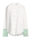 Forte Forte Forte_forte Woman Shirt White Size 1 Cotton, Polyester, Polyamide In Multi