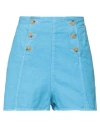 Forte Forte Forte_forte Woman Shorts & Bermuda Shorts Azure Size 1 Cotton In Blue