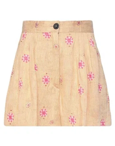 Forte Forte Forte_forte Woman Shorts & Bermuda Shorts Beige Size 1 Cotton, Linen, Polyester, Acetate, Viscose In Sand