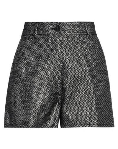 Forte Forte Forte_forte Woman Shorts & Bermuda Shorts Black Size 00 Cotton, Polyester, Metallic Polyester