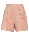 Forte Forte Forte_forte Woman Shorts & Bermuda Shorts Camel Size 0 Linen, Cotton, Polyester In Sand