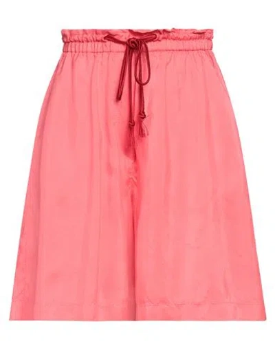Forte Forte Forte_forte Woman Shorts & Bermuda Shorts Coral Size 00 Silk In Pink
