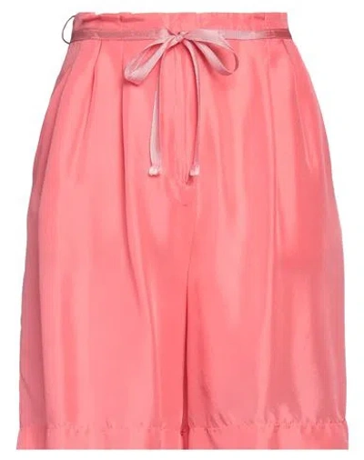 Forte Forte Forte_forte Woman Shorts & Bermuda Shorts Coral Size 3 Silk In Red