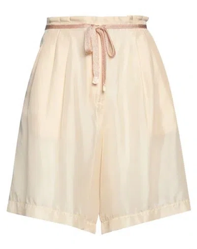 Forte Forte Forte_forte Woman Shorts & Bermuda Shorts Ivory Size 3 Silk In White