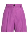 Forte Forte Forte_forte Woman Shorts & Bermuda Shorts Mauve Size 0 Polyester, Cotton In Purple