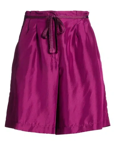 Forte Forte Forte_forte Woman Shorts & Bermuda Shorts Purple Size 0 Silk