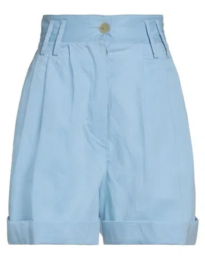 Forte Forte Forte_forte Woman Shorts & Bermuda Shorts Sky Blue Size 2 Polyester, Cotton