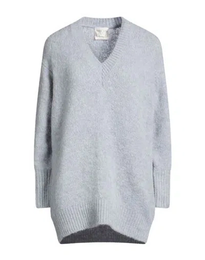 Forte Forte Forte_forte Woman Sweater Pastel Blue Size 1 Acrylic, Polyamide, Wool, Mohair Wool, Elastane In Gray