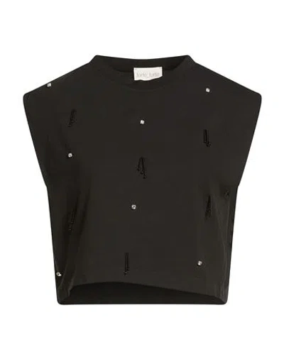 Forte Forte Forte_forte Woman T-shirt Black Size 2 Cotton, Glass