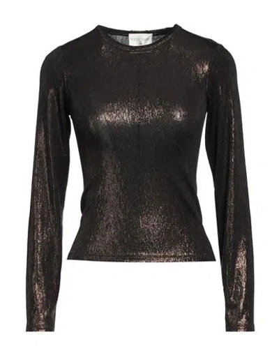 Forte Forte Forte_forte Woman T-shirt Bronze Size 3 Polyester, Elastane In Brown