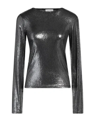 Forte Forte Forte_forte Woman T-shirt Lead Size 2 Polyester, Elastane In Gray