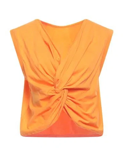 Forte Forte Forte_forte Woman T-shirt Mandarin Size 2 Cotton In Orange