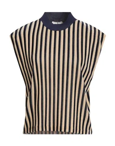 Forte Forte Forte_forte Woman T-shirt Navy Size 3 Viscose, Polyamide, Elastane In Multi