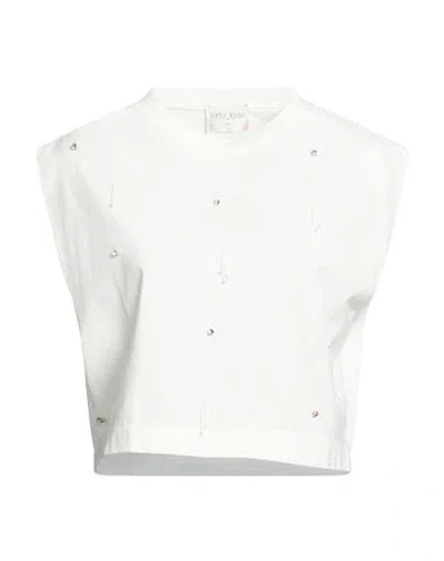 Forte Forte Forte_forte Woman T-shirt White Size 0 Cotton, Glass