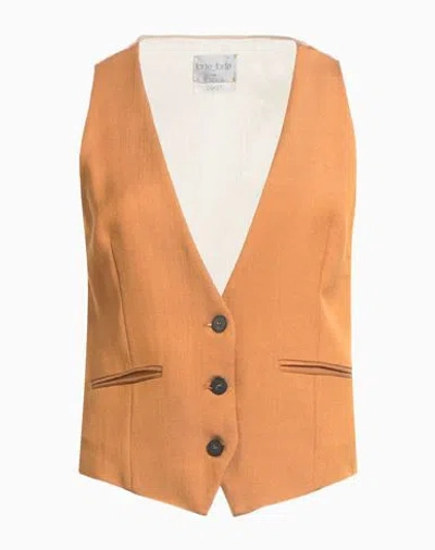 Forte Forte Forte_forte Woman Tailored Vest Brown Size 1 Viscose, Virgin Wool, Polyester