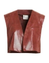 Forte Forte Forte_forte Woman Tailored Vest Brown Size 3 Leather