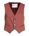 Forte Forte Forte_forte Woman Tailored Vest Brown Size 3 Viscose, Virgin Wool, Elastane