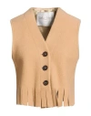 Forte Forte Forte_forte Woman Tailored Vest Camel Size 1 Wool, Polyamide In Multi